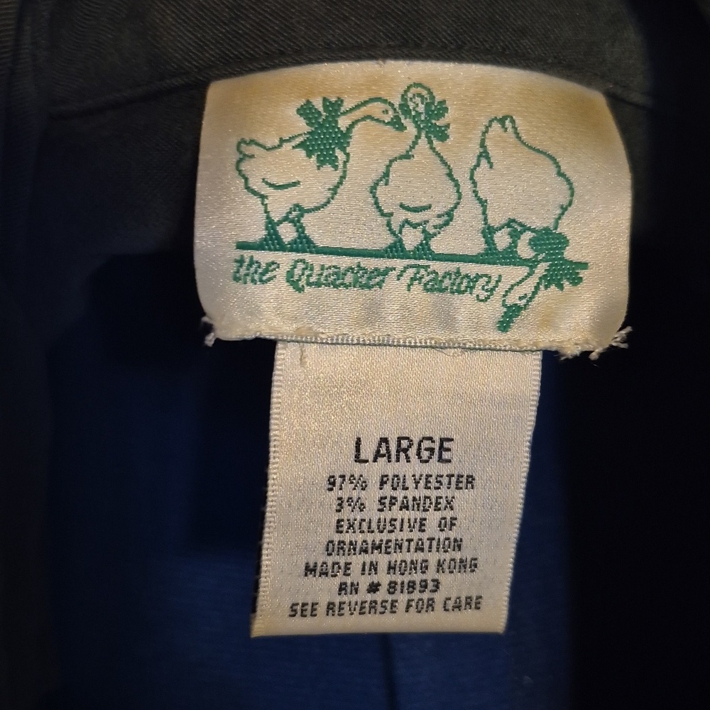 Quacker Factory Vintage Green Faux Suede Embroidered Giraffe Motif.(#1824) Sz.L. - Picture 5 of 15